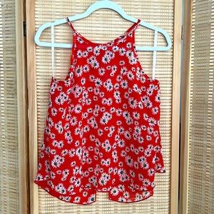 Floral summer top sleeveless
